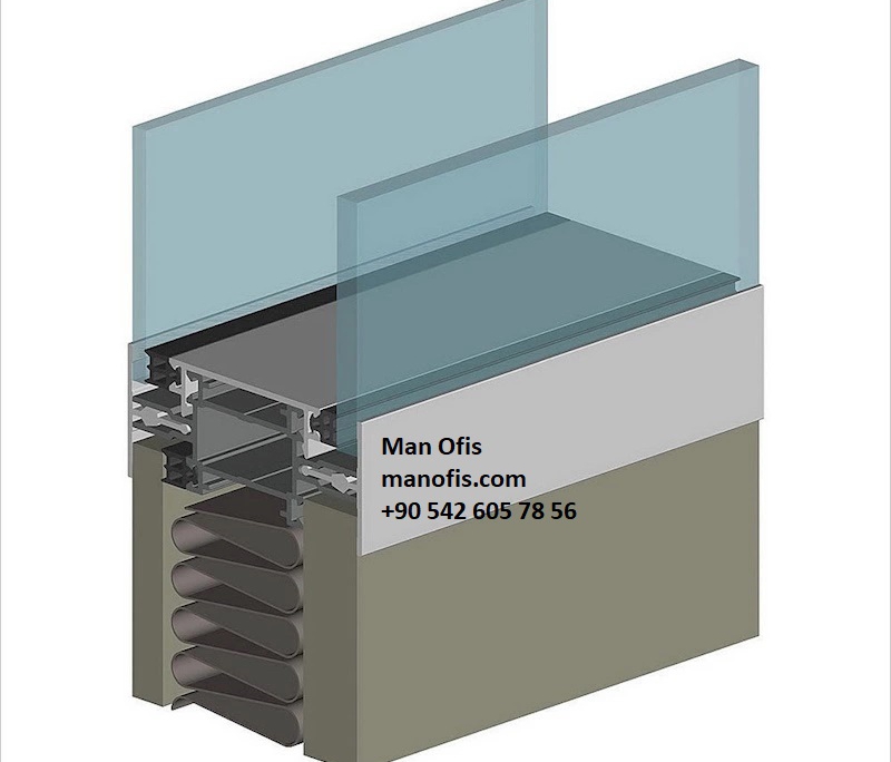 Jaluzili Çift Camlı Ofis Bölme Profilleri